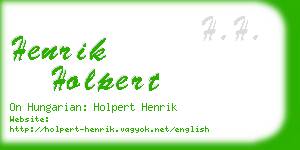 henrik holpert business card